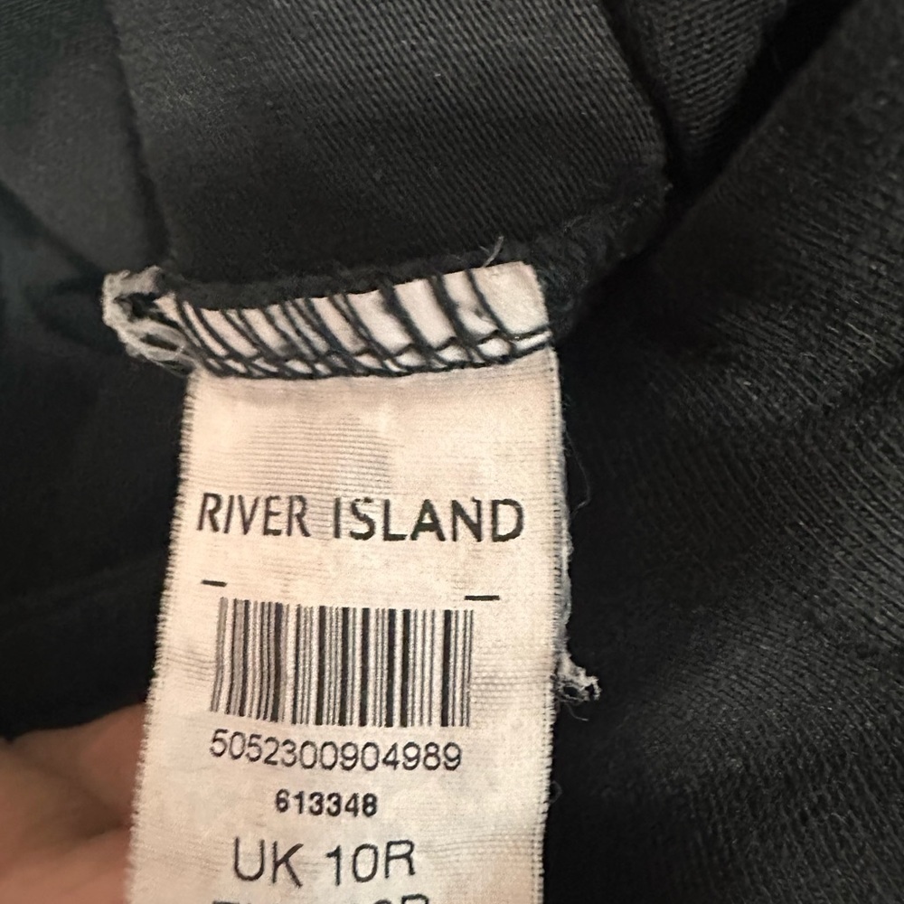River Island Black 95% Cotton Leggings size 10 - Picture 7 of 8
